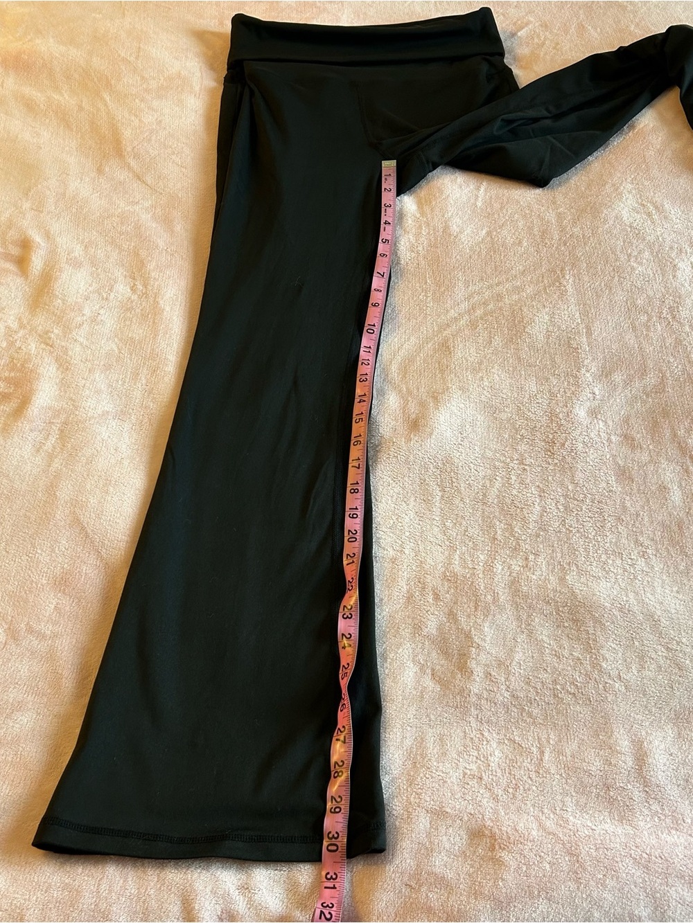 Embrace Your Love black fold over flared yoga pants size M athletic athleisure - Picture 8 of 8